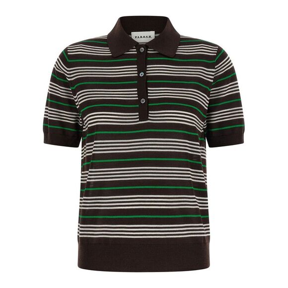 P.A.R.O.S.H. Women 'Listripes' Polo Shirt